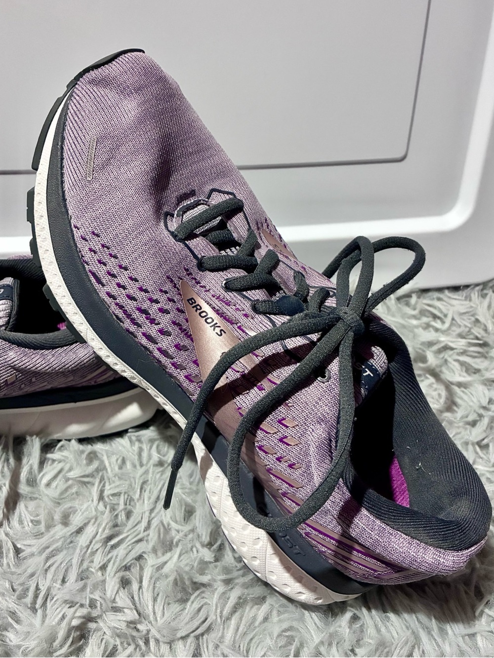 Brooks Ghost purple silver Running shoes sneakers 8